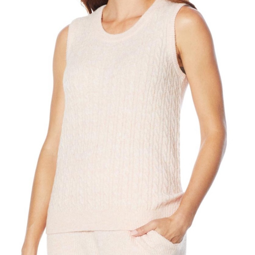 New Laila Ali Cable-Front Sweater Knit Tank‎